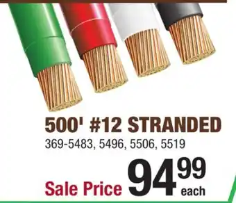 Menards 500' #12 Black Stranded THHN Building Wire offer