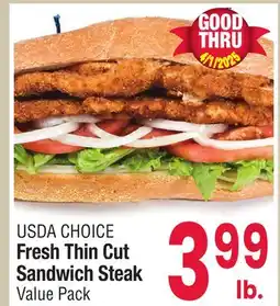 Jewel-Osco USDA CHOICE Fresh Thin Cut Sandwich Steak offer