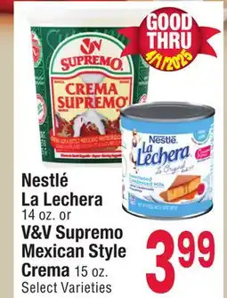 Jewel-Osco Nestlé La Lechera 14 oz. or V&V Supremo Mexican Style Crema 15 oz offer