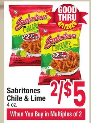 Jewel-Osco Sabritones Chile & Lime offer