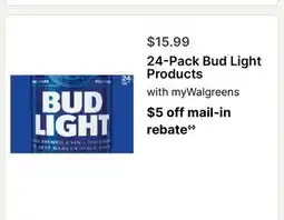 Walgreens 24-Pack Bud Light Products offer