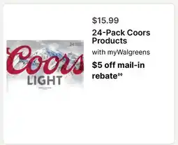 Walgreens 24-Pack Coors Products offer