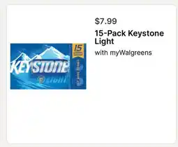 Walgreens 15-Pack Keystone Light offer