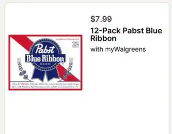 Walgreens 12 - Pack Pabst Blue Ribbon offer