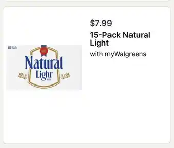 Walgreens 15-Pack Natural Light offer