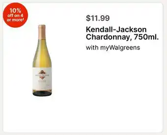 Walgreens Kendall-Jackson Chardonnay, 750ml offer