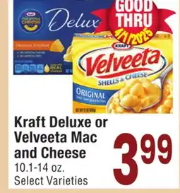 Jewel-Osco Kraft Deluxe or Velveeta Mac and Cheese offer