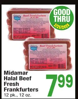 Jewel-Osco Midamar Halal Beef Fresh Frankfurters offer