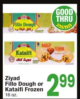 Jewel-Osco Ziyad Fillo Dough or Kataifi Frozen offer