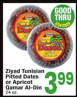 Jewel-Osco Ziyad Tunisian Pitted Dates or Apricot Qamar Al-Din offer