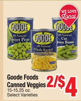 Jewel-Osco Goode Foods Canned Veggies offer