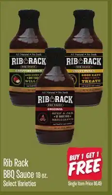 Jewel-Osco Rib Rack BBQ Sauce offer