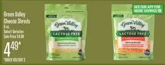 Jewel-Osco Green Valley Cheese Shreds offer