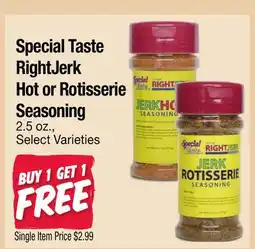 Jewel-Osco Special Taste RightJerk Hot or Rotisserie Seasoning offer