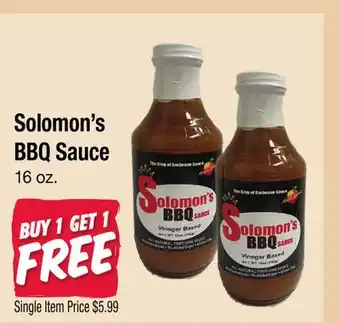 Jewel-Osco Solomon's BBQ Sauce offer