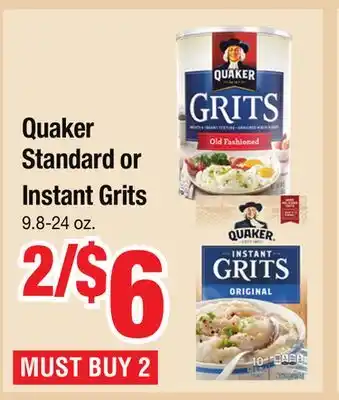 Jewel-Osco Quaker Standard or Instant Grits offer