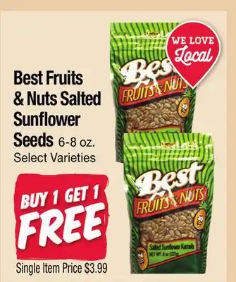 Jewel-Osco Best Fruits & Nuts Salted Sunflower Seeds offer