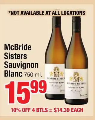 Jewel-Osco McBride Sisters Sauvignon Blanc offer