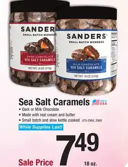 Menards Sanders Dark Chocolate Sea Salt Caramels - 18 oz offer