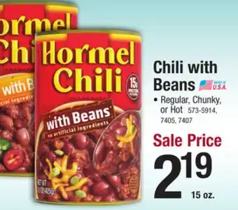 Menards Hormel Chili with Beans - 15 oz offer