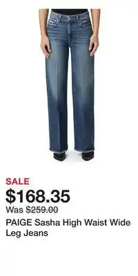 Nordstrom PAIGE Sasha High Waist Wide Leg Jeans offer