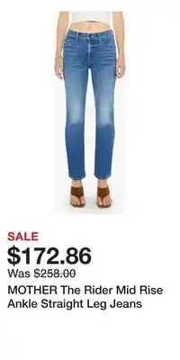 Nordstrom MOTHER The Rider Mid Rise Ankle Straight Leg Jeans offer