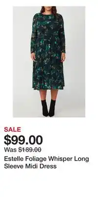 Nordstrom Estelle Foliage Whisper Long Sleeve Midi Dress offer