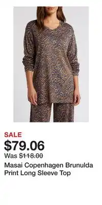 Nordstrom Masai Copenhagen Brunulda Print Long Sleeve Top offer