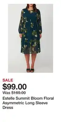 Nordstrom Estelle Summit Bloom Floral Asymmetric Long Sleeve Dress offer