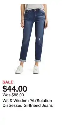 Nordstrom Wit & Wisdom 'Ab'Solution Distressed Girlfriend Jeans offer