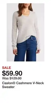 Nordstrom Caslon Cashmere V-Neck Sweater offer