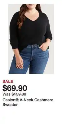 Nordstrom Caslon V-Neck Cashmere Sweater offer