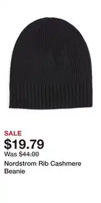 Nordstrom Nordstrom Rib Cashmere Beanie offer