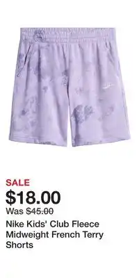 Nordstrom Nike Kids' Club Fleece Midweight French Terry Shorts offer