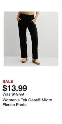 Kohl's Women's Tek Gear Micro Fleece Pants offer