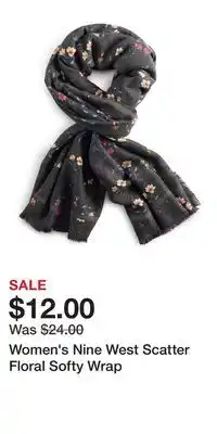 Kohl's Women's Nine West Scatter Floral Softy Wrap offer