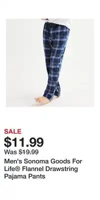 Kohl's Men's Sonoma Goods For Life Flannel Drawstring Pajama Pants offer