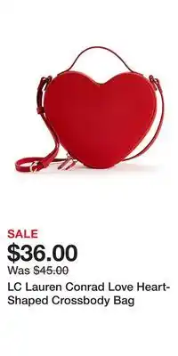 Kohl's LC Lauren Conrad Love Heart-Shaped Crossbody Bag offer