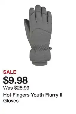 Dick's Sporting Goods Hot Fingers Youth Flurry II Gloves offer