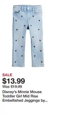 Kohl's Disney's Minnie Mouse Toddler Girl Mid Rise Embellished Jeggings by Jumping Beans offer