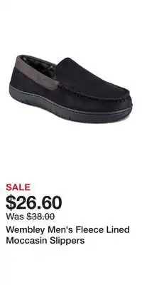 Kohl's Wembley Men's Fleece Lined Moccasin Slippers offer