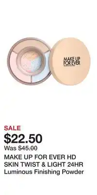 Kohl's MAKE UP FOR EVER HD SKIN TWIST & LIGHT 24HR Luminous Finishing Powder offer