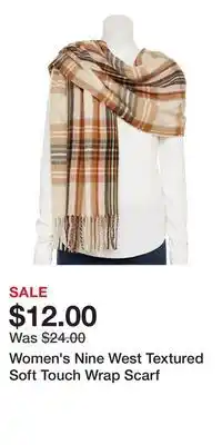 Kohl's Women's Nine West Textured Soft Touch Wrap Scarf offer