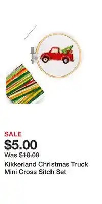 Kohl's Kikkerland Christmas Truck Mini Cross Sitch Set offer