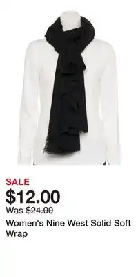 Kohl's Women's Nine West Solid Soft Wrap offer