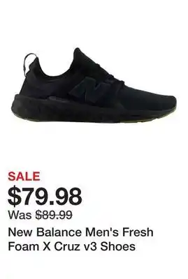 Dick's Sporting Goods New Balance Men's Fresh Foam X Cruz v3 Shoes offer