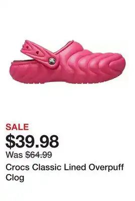 Dick's Sporting Goods Crocs Classic Lined Overpuff Clog offer