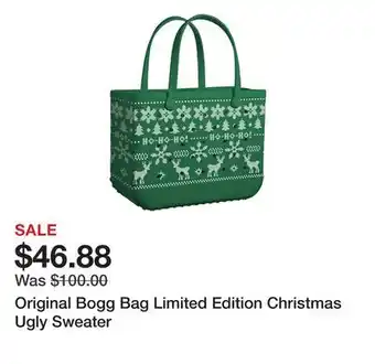 Dick's Sporting Goods Original Bogg Bag Limited Edition Christmas Ugly Sweater offer