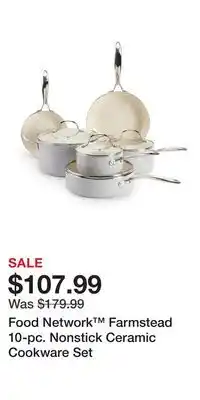 Kohl's Food Network Farmstead 10-pc. Nonstick Ceramic Cookware Set offer