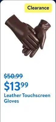 Walmart Leather Touchscreen Gloves offer